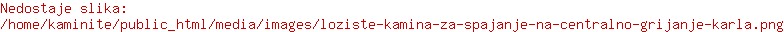 Ložište kamina za spajanje na centralno grijanje Karla